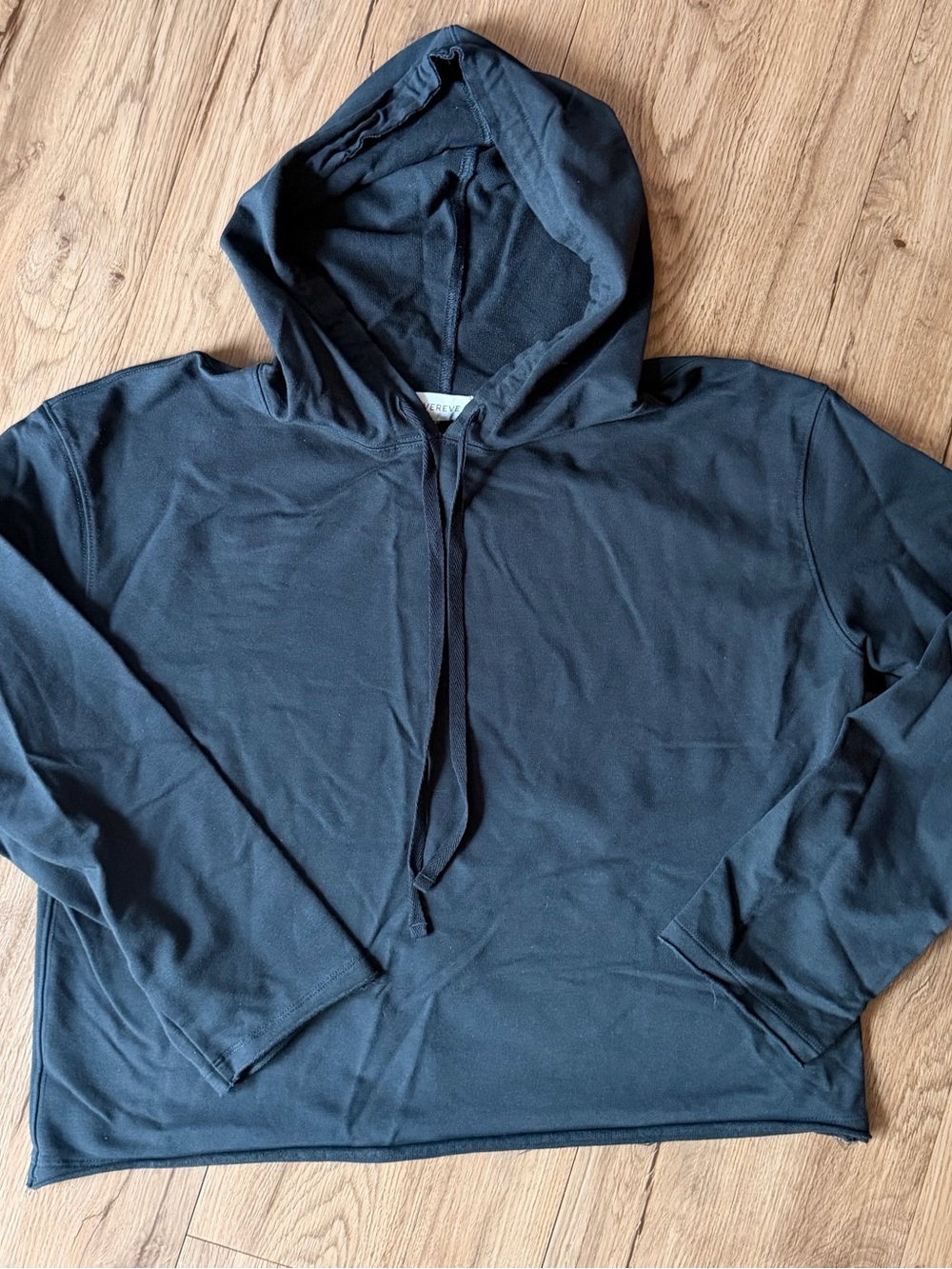 Evereve Women's Navy Hooded Pullover Sweatshirt Large